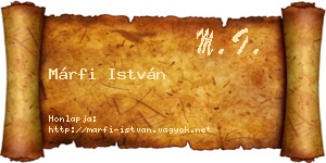 Márfi István névjegykártya